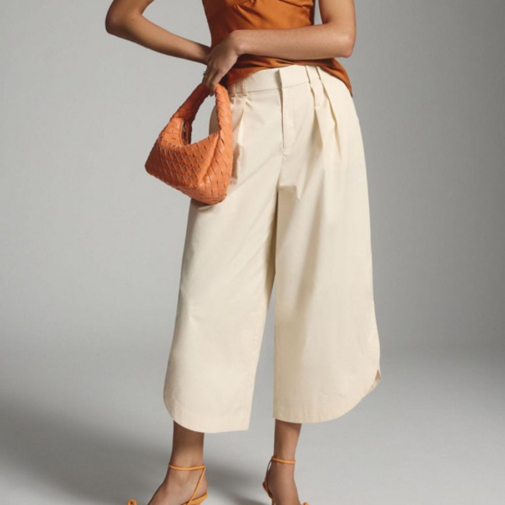 Curved-Hem Chino Pants